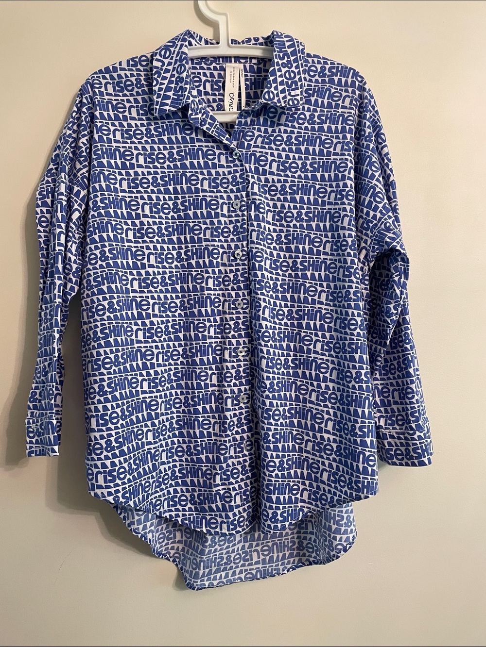 Anisa Makhoul Anthropologie Printed Poplin Long-Sleeve Shirt size S - Picture 3 of 10